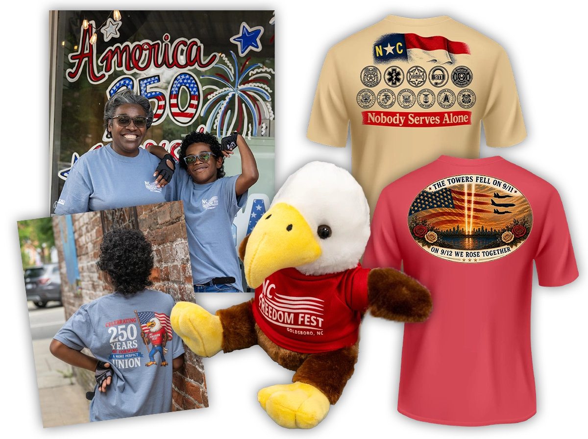 NC Freedom Fest Merchandise collage