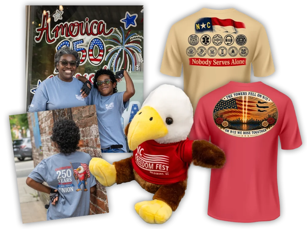 NC Freedom Fest Merchandise collage